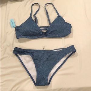 Brand New Denim Color Swimsuit, Size S